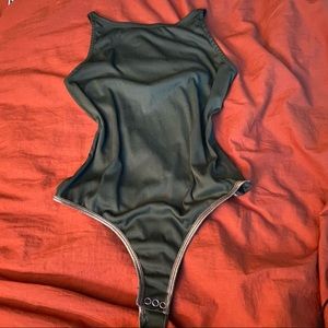 High-neck bodysuit with back detail